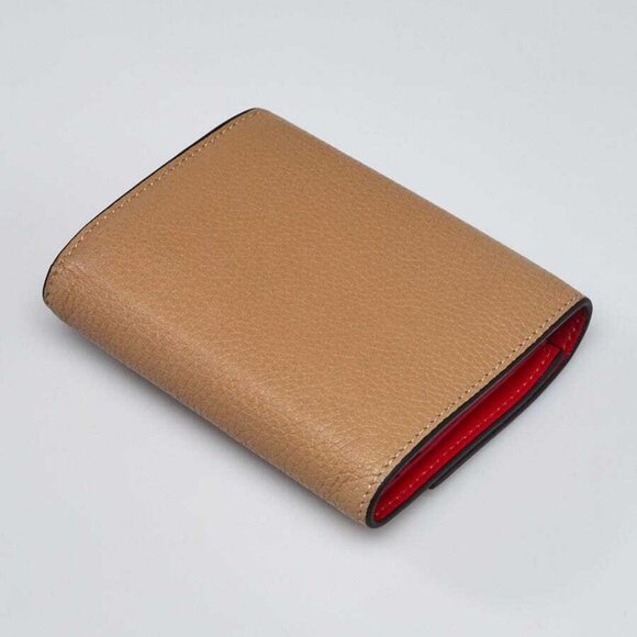 Celine Beige Grained Leather Trifold Compact Wallet - Picture 2 of 8